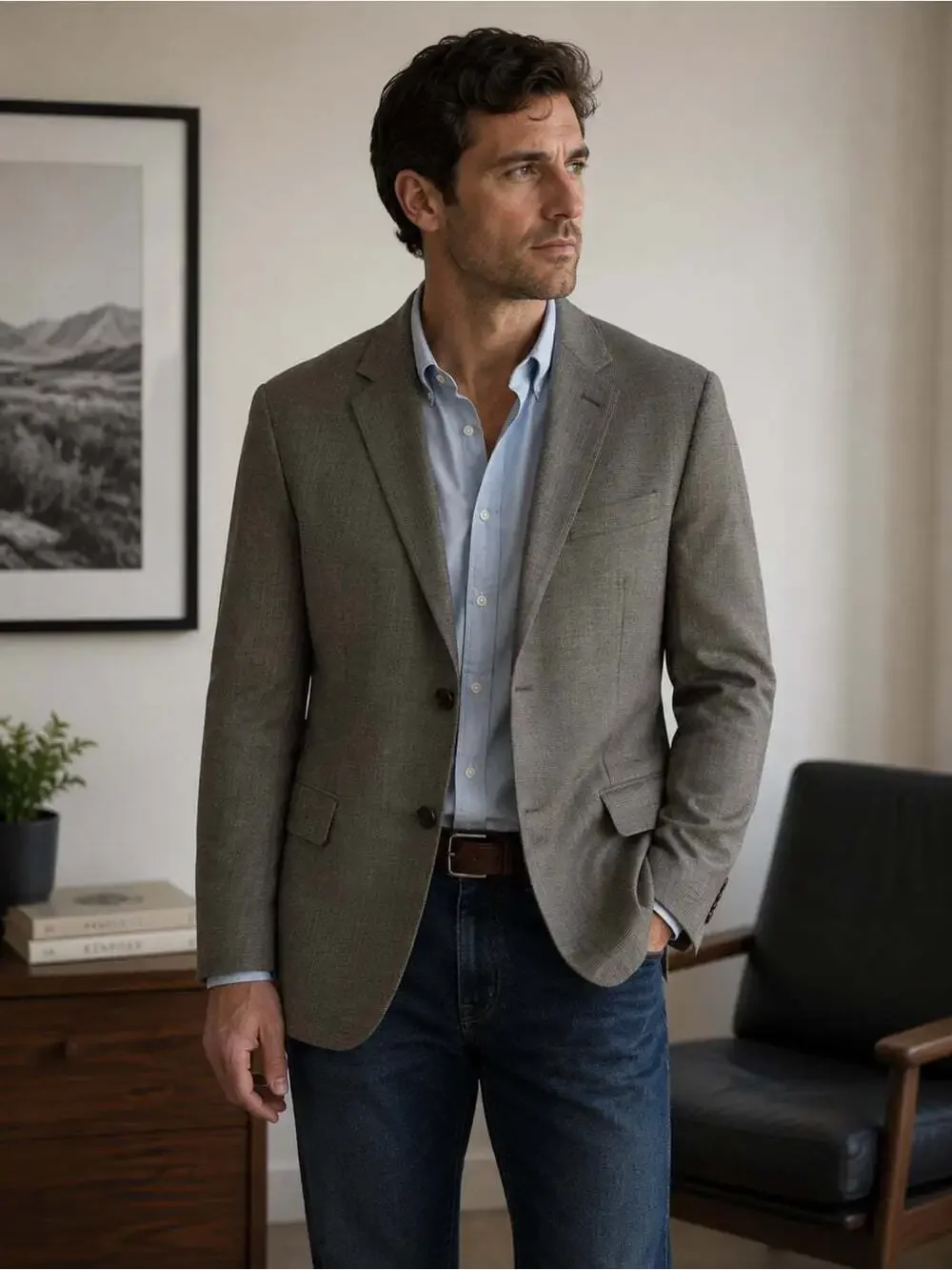 Lauren Ralph Lauren Blazer Wool Sport Coat Classic Neutral 48R‎